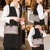 Neue Mode Retro Schultertasche Bedruckte Umhängetasche Damen Tasche Modische und Vielseitige Achseltasche Kleine Quadratische Tasche