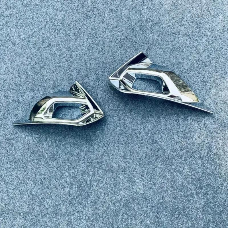 For Nissan Note E13     ABS Chrome front Rear Reflector Fog Light Lamp Cover Trim Bezel Frame Styling Garnish