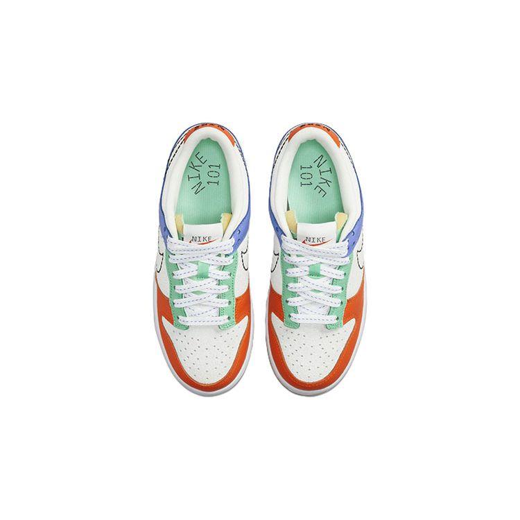 Dunk Low GS Nike 101 Kids Sneakers Multi-Color White Safety-Orange DX3363-100