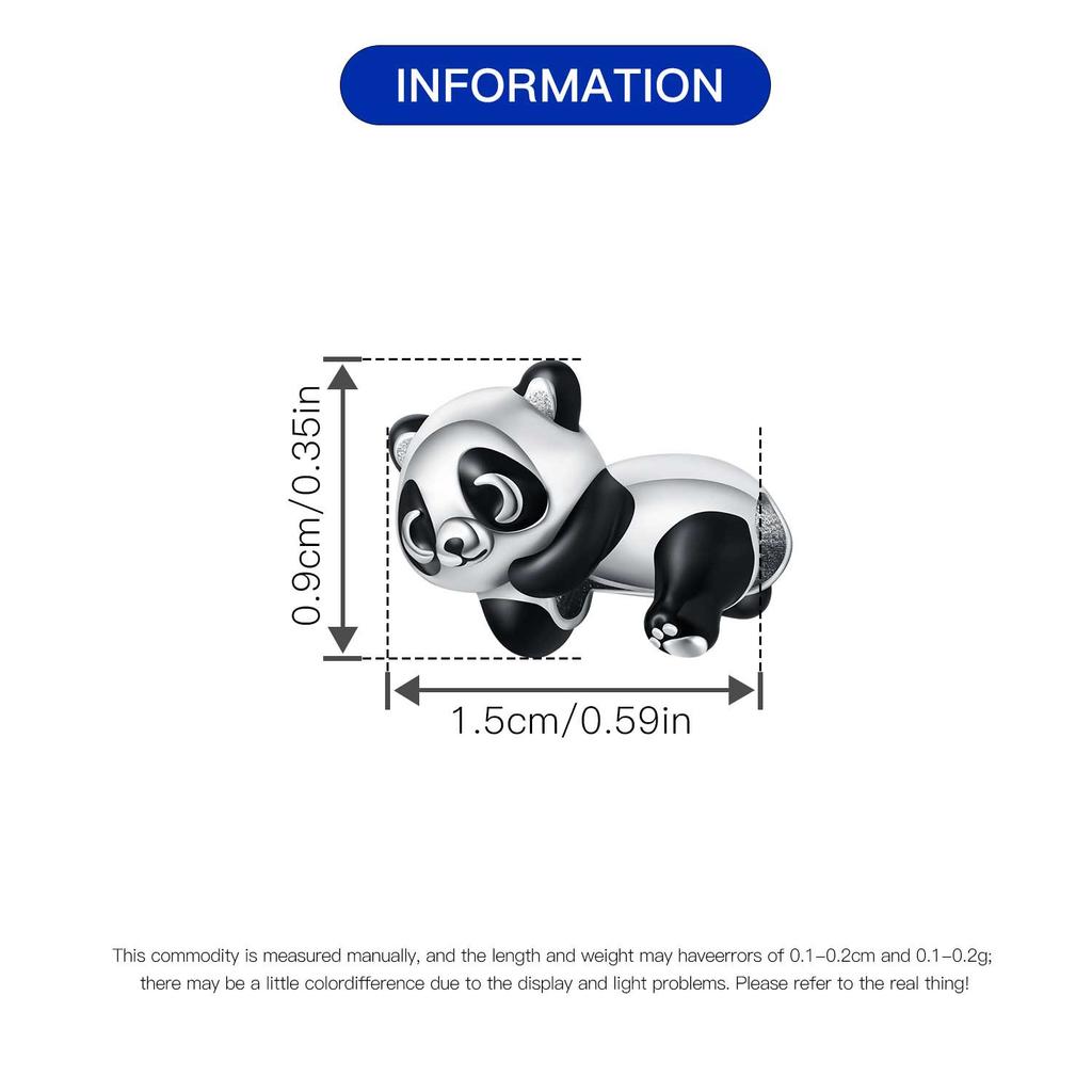 Copper Black Charm Cute Panda Bat Beads Suitable For Diy Birthday Party Gift Jewelry Bracelet Accessories