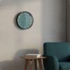 Quiet Round Wall Clock | Modern Minimalist Style, Analog Clock, for Living Room Blue Black