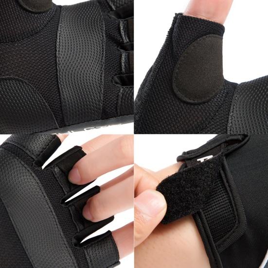 1 Pereche Mănuși Anti-alunecare Respirabile Jumătate de Deget pentru Ciclism Sală de Fitness pentru Bărbați Femei