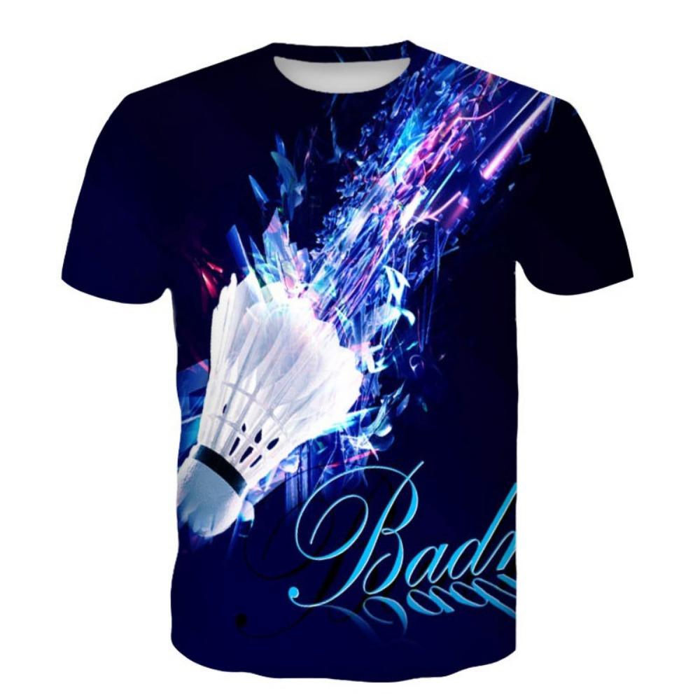 Sommer Badminton T-Shirts Federball 3D Druck Streetwear Herren Damen Lässig Mode Kurzarm T-Shirt Kinder T-Shirts Tops Kleidung
