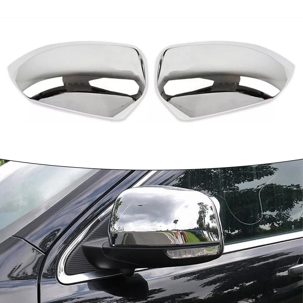 ABS Chrome Mirror Covers Automotive Trim Mirror Cover Set Rearview Mirror Trim Weather Resistant Polished Look
