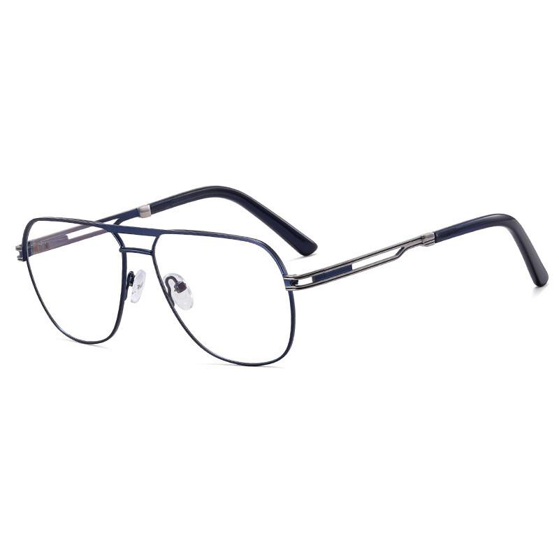 

Anti Blue Light Myopia Pilot Glasses Men Metal Frame Blue Light Blocking Oval Prescription Eyewear Minus Diopter Eyeglasses Original Lenses