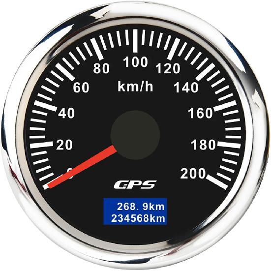 30km/h 60km/h 120km/h 200km/h Speed Gauge with GPS Antenna 52mm Gps Speedometer 7 color Backlight for 12V Car Boat