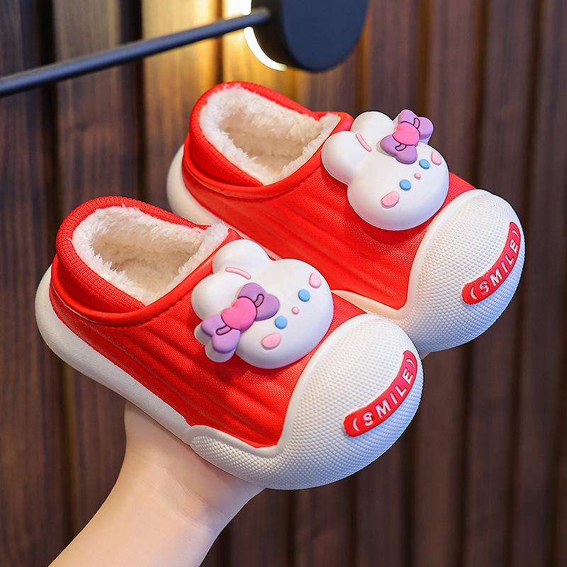 Children's Cotton Slippers   Winter Indoor Bottom Plush