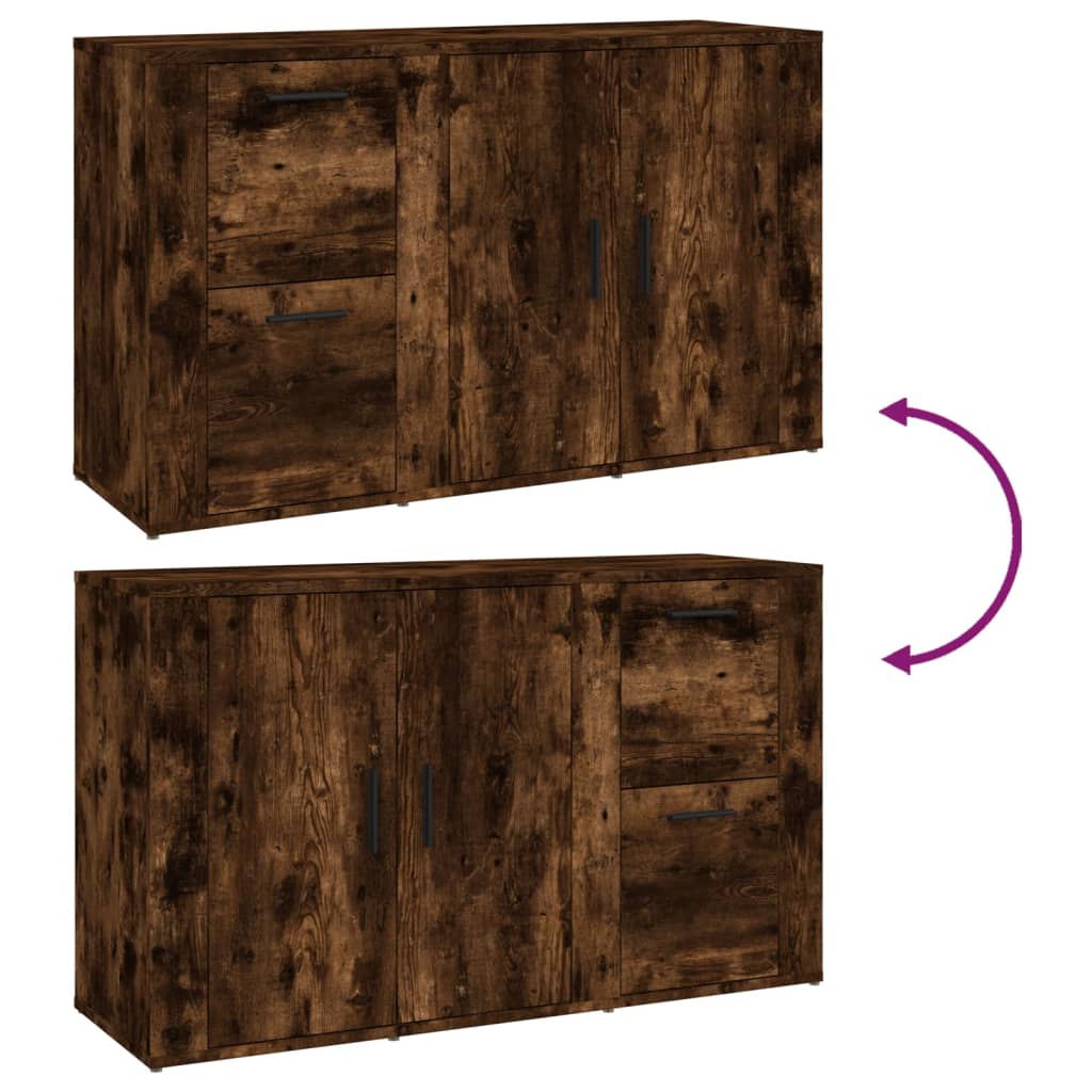 Sideboard Smoked Oak 100x33x59.5 cm Particleboard
