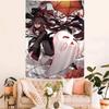 Genshin Impact Hu Tao Cartone Animato Anime Arazzo Pezzo d'Arte Creativo Ideale Teli da Appendere al Muro per Ravvivare la Stanza Decorazione per la Casa