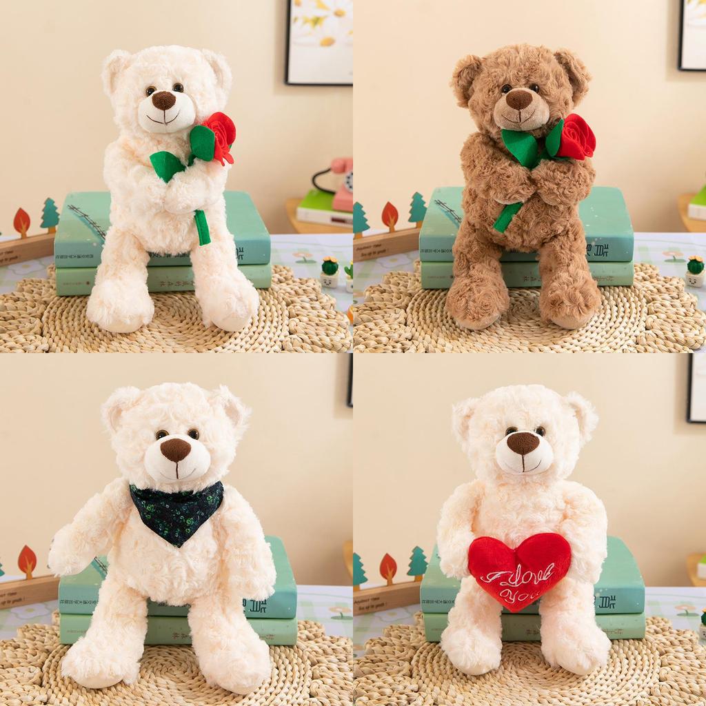 Romantischer Rosen-Teddybär Plüschtier für Paare Valentinstagsgeschenk