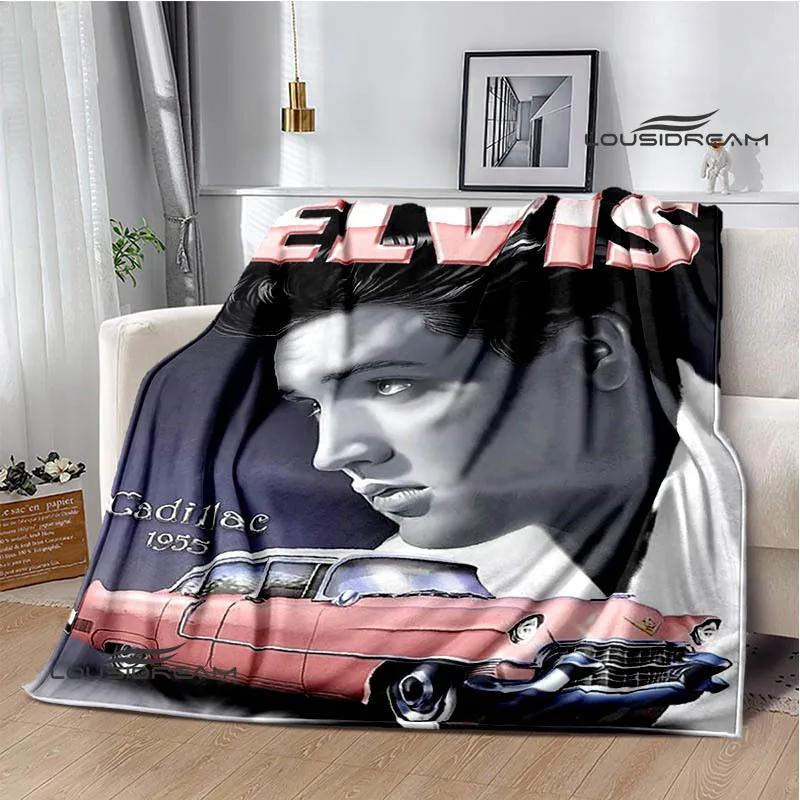 E-Elvis-Presley Retro print deken dekens voor bedden Picknickdekens Flensdeken Zachte en comfortabele deken verjaardagscadeau