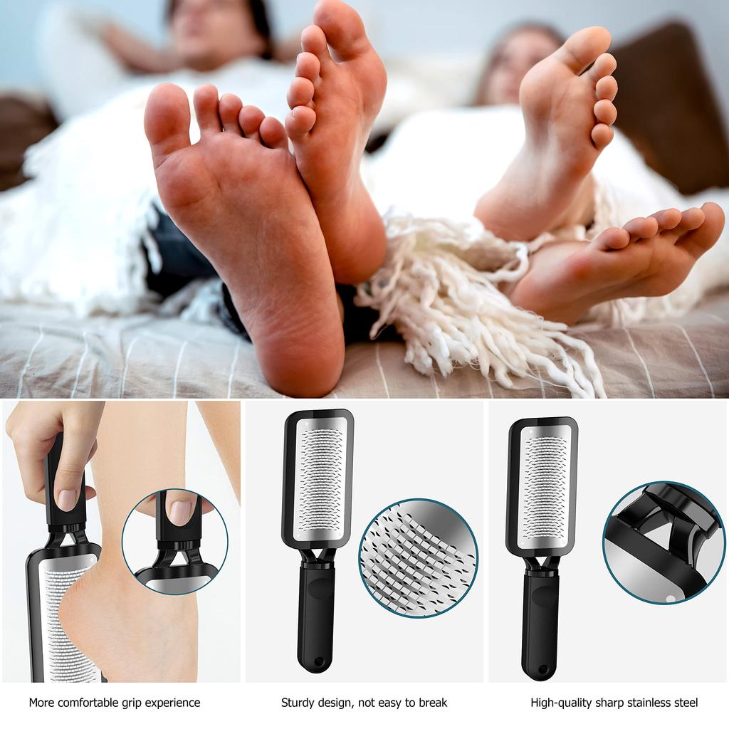 Stainless Steel Hanging Foot Callus Professional Foot File with Safe and for Heel Wet and Dry MJQ002 File, Remover, Micro-Cutter, Efficient, Cleaning,
