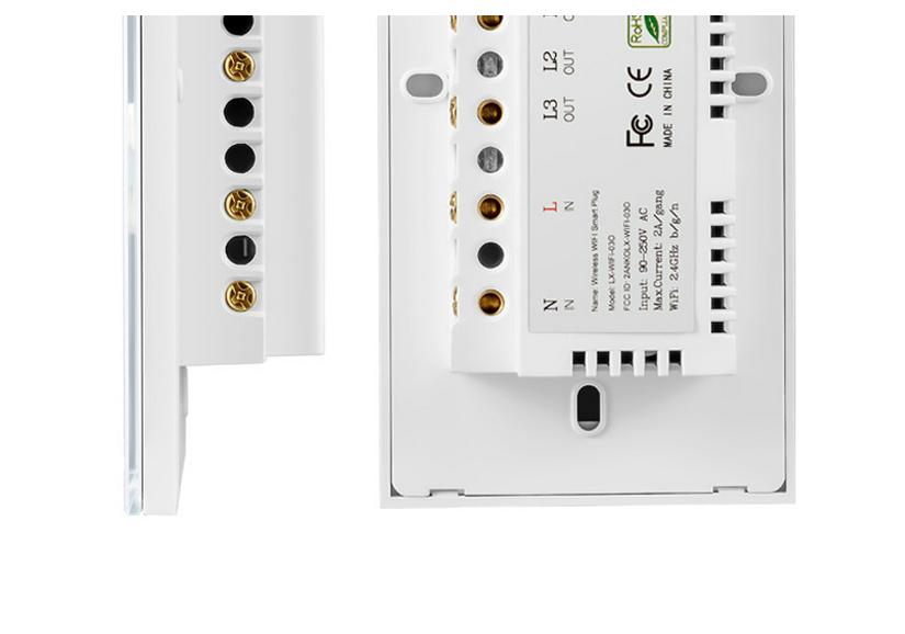 WiFi Smart Touch Switch with Alexa Voice Control & Mobile App, US Standard Panel