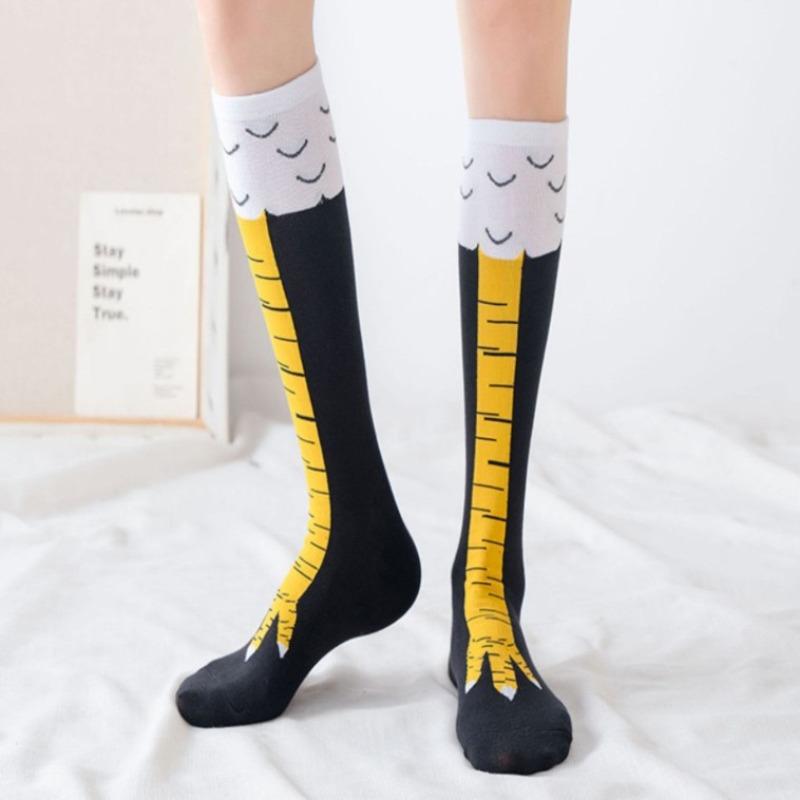 Women's Trendy Chicken Feet Socks, Fitness and Sports Casual Socks, Funny and Slimming Legs