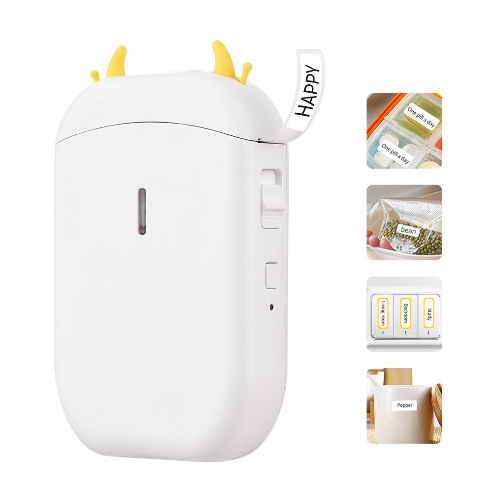 Label Maker Machine Mini Pocket Thermal Label Printer All In One BT Connect 203DPI Prince Tag DIY Date Journal Study