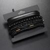 ZORCVENS Classic Hand-Woven Leather Bracelet Multilayer Men Bracelets Punk Beads Bangle for Friend Charm Jewelry Gifts
