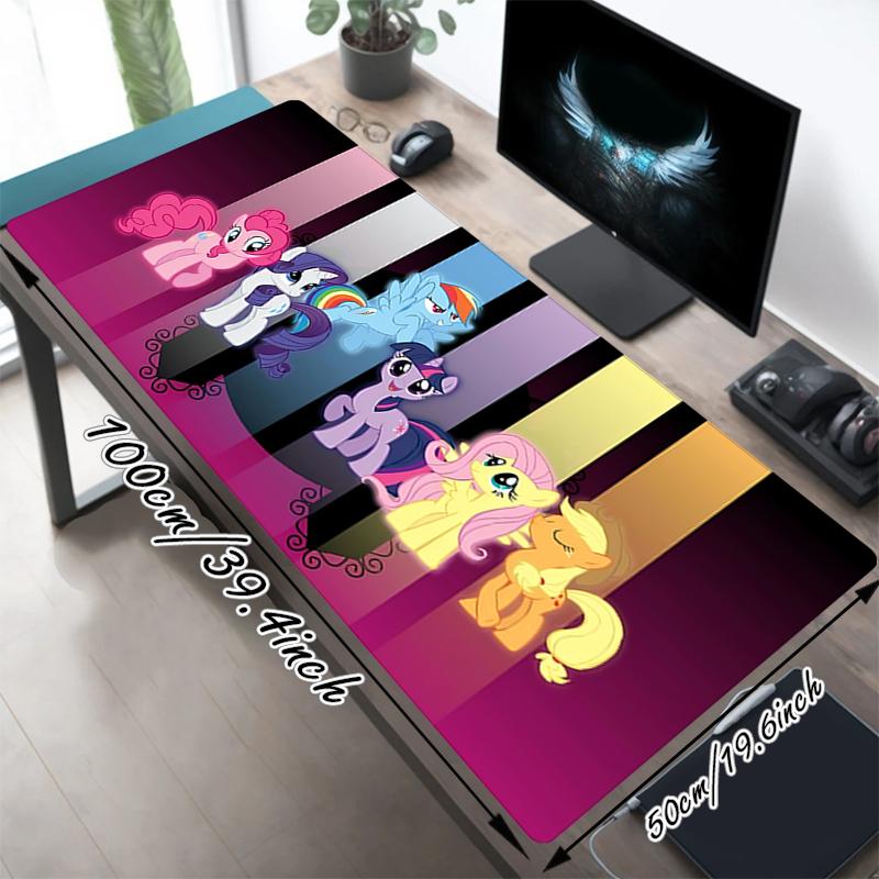 1Pc Little Pony Friendship Gaming Mouse Pad Keyboard Desk Mat Non-slip Rubber Lock Edge Waterproof Computer Mousepad for Office Home Decor Y1132