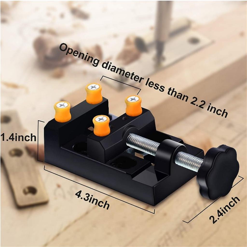 37pieces Hand Drill Tool Set With Pin Vise Hand Drill Mini Twist Drill Bits Bench Vice For DIY Jewelry Making Craft Carving (0.3-1.2 Mm)