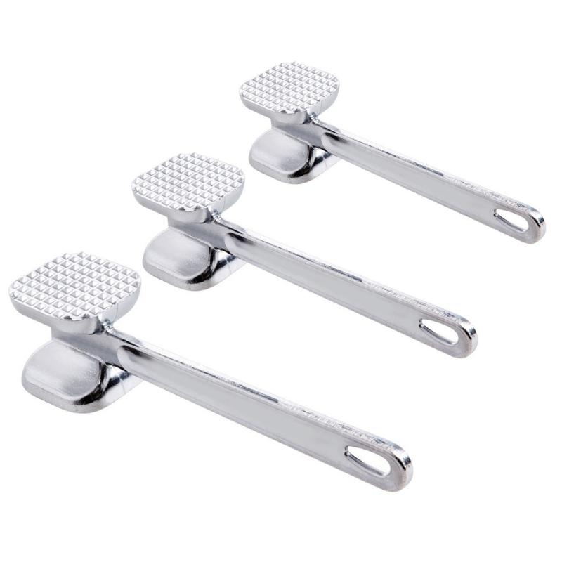 Aluminium Meat Mallets Hammer Tenderizer Textured Grip Meat Mallets Tenderizer Chicken Pounder Large Hammer Kitchen Tool