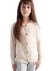 Girls' Wool Cardigan - Soft, Warm, Versatile, Skin-Friendly Solid Color Sweater
