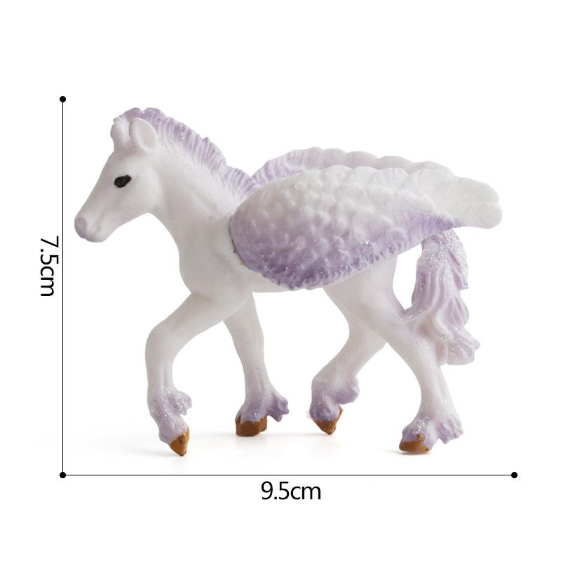 Classic European Mythical Unicorn Simulation Animal Model Toy