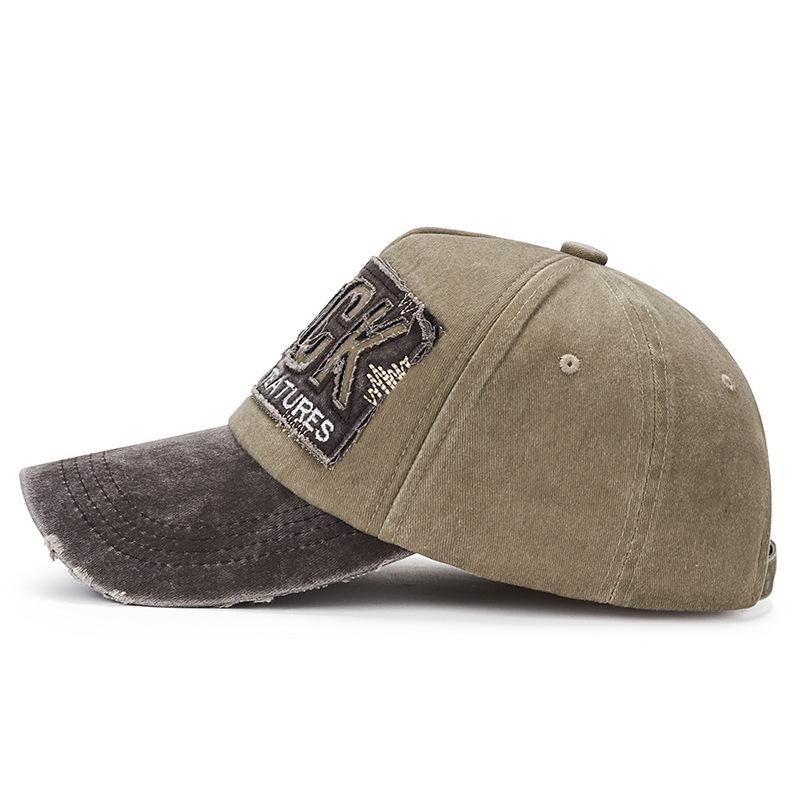 Zerrissene Hüte Damen Retro Herren Baseballkappen Gewaschene Beschichtung Gealterte Baseballkappen Frühling und Herbst Freizeit Sonnenhüte