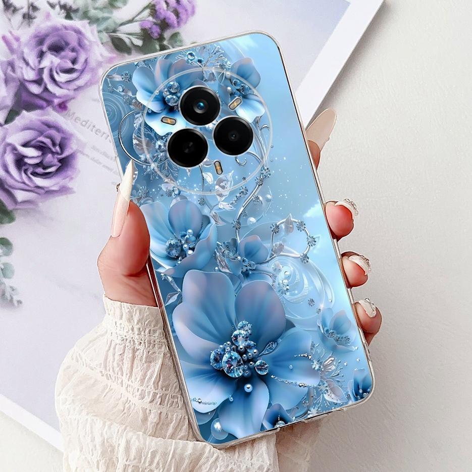For Realme 14 Pro Plus Case RMX5051 Beautiful Flowers Painted Cover Soft Silicone Case For Realme 14 Pro Realme14 Pro+ 5G Fundas
