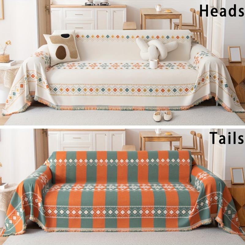 1 buc Pătură de canapea universală groasă din șenilă pentru toate cele patru anotimpuri, Pătură antiderapantă rezistentă la praf pentru acoperirea canapelei, Pătură pentru acoperirea canapelei pentru decorarea casei în camera de zi