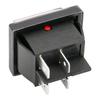 Heschen Rocker Switch ON-Off DPST 4 Terminals Red Light 16A 250VAC with Waterproof Cover