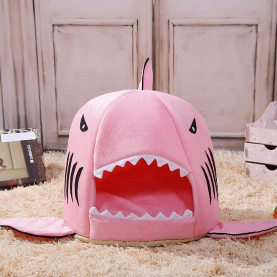 Autumn Winter Shark Shape Pet Dog Cat Puppy Bed Warm Cushion Soft Kennel