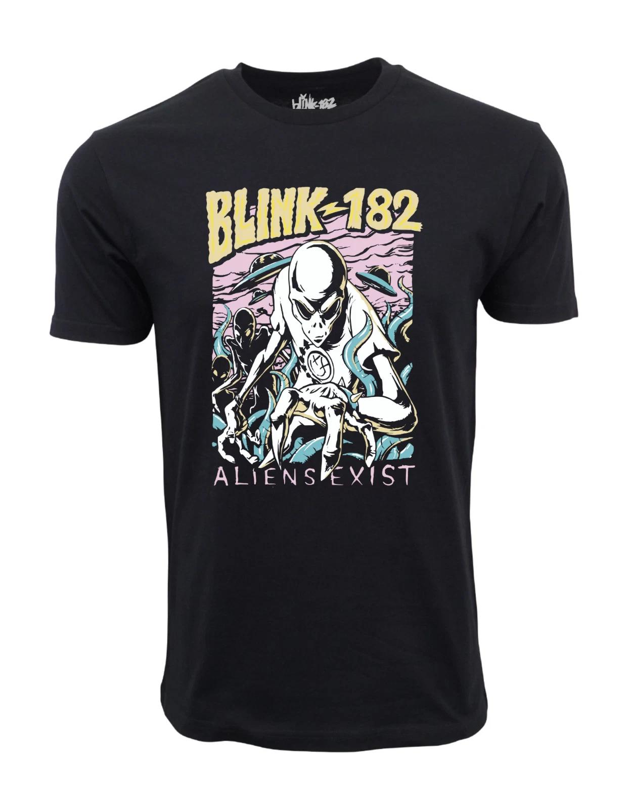 Unisex Adult Casual Graphic BLINK 182 ALIENS EXIST GRAPHIC T SHIRT ... XXL