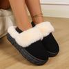 Fashion Women Indoor Fluffy Slippers Thick Sole Winter Warm Shoes Couples Fur Keep Warm Comfortable Shallow Slippers Women Slides Women