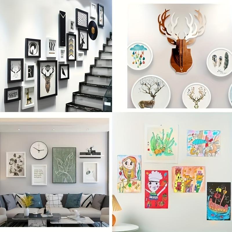 12pcs of Hanging Strips Without Drilling, Double-sided Adhesive Wall Installation Tape, Suitable for Picture Frames-Damage-free