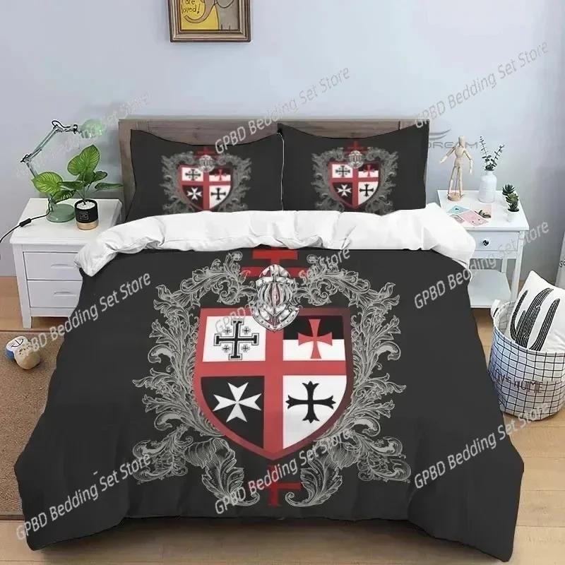 Comforter 3D Print Medieval Knights Templar Bedding Set Bedroom Soft Modern S Comefortable And
