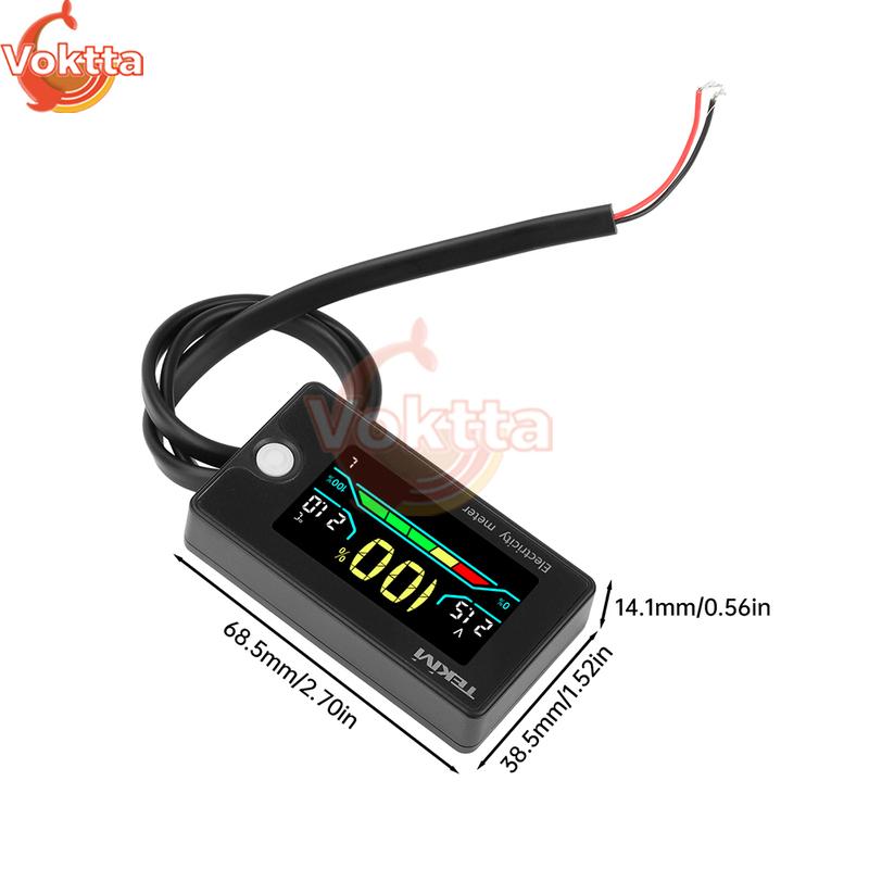 DC 8-100V LCD Digital Voltage Battery Capacity Indicator 12V 24V 48V 72V Lithium Acid Voltmeter Power Monitor For Car Motorcycle
