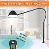 Clamp Lamp, Clip on Lamp, Desk Lamp with Clamp, 10W, 1100 LMS, 3 Color Modes, 10 Brightness Levels, 31 Inches Long Flaxible Gooseneck, Perfect for