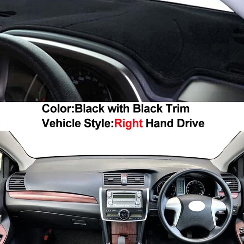 Dashboard Mat Fits Toyota LHD RHD Dash Mat Carpet Cape Sunshade Pad Rug Car Automotive Inner Dashboard Cover RHD Black Allion/Premio 2007-2021 Anti-UV