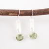 Green Amethyst Gemstone 925 Fine Silver Jewelry Designer Handmade Earrings 1.9" EE-168-12