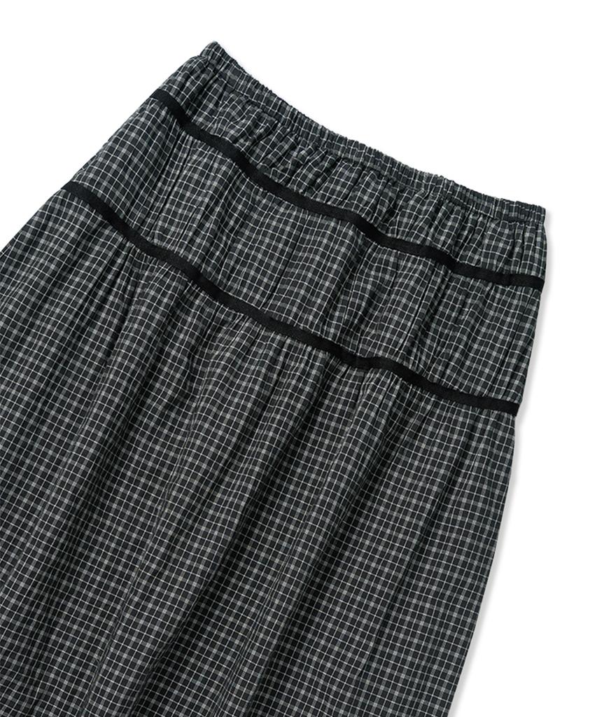 Without Summer Plain Band Skirt_Check