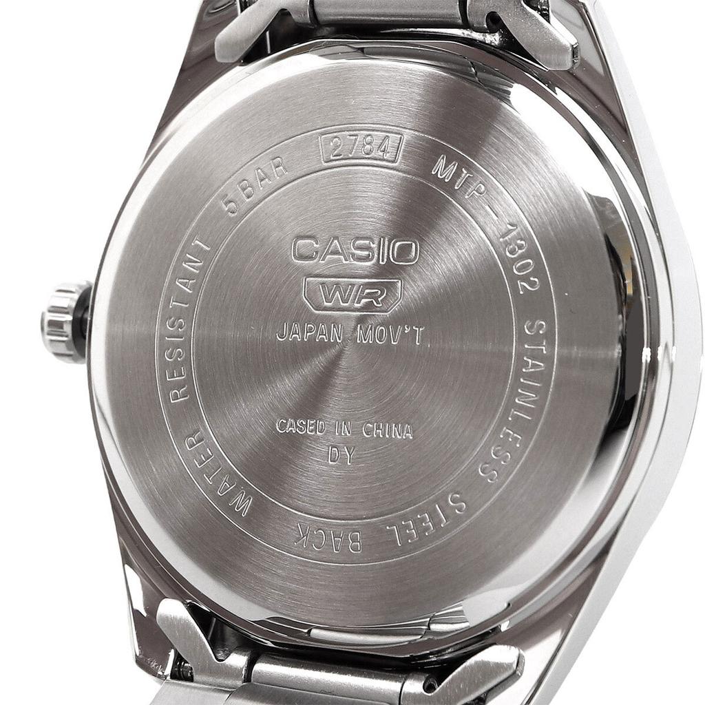 Casio Analog Quartz Watch Metal Band Silver White Dial Overseas Men's MTP-1302D-7A1V