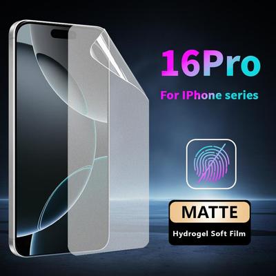 Protection d'écran en film hydrogel TPU mat pour iPhone Ar 11 12 13 14 15 mini 16 17 Pro Max
