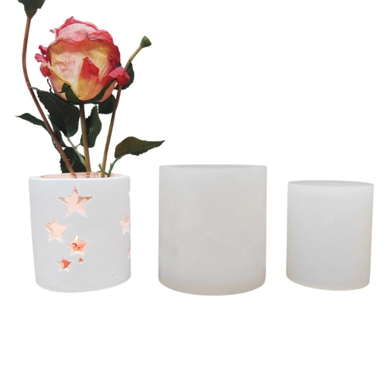 

Circular Designs Tealight Holder Molds Creative 3D Candle Holder Silicone Molds for Jewelry Storage and Homes Decoration S