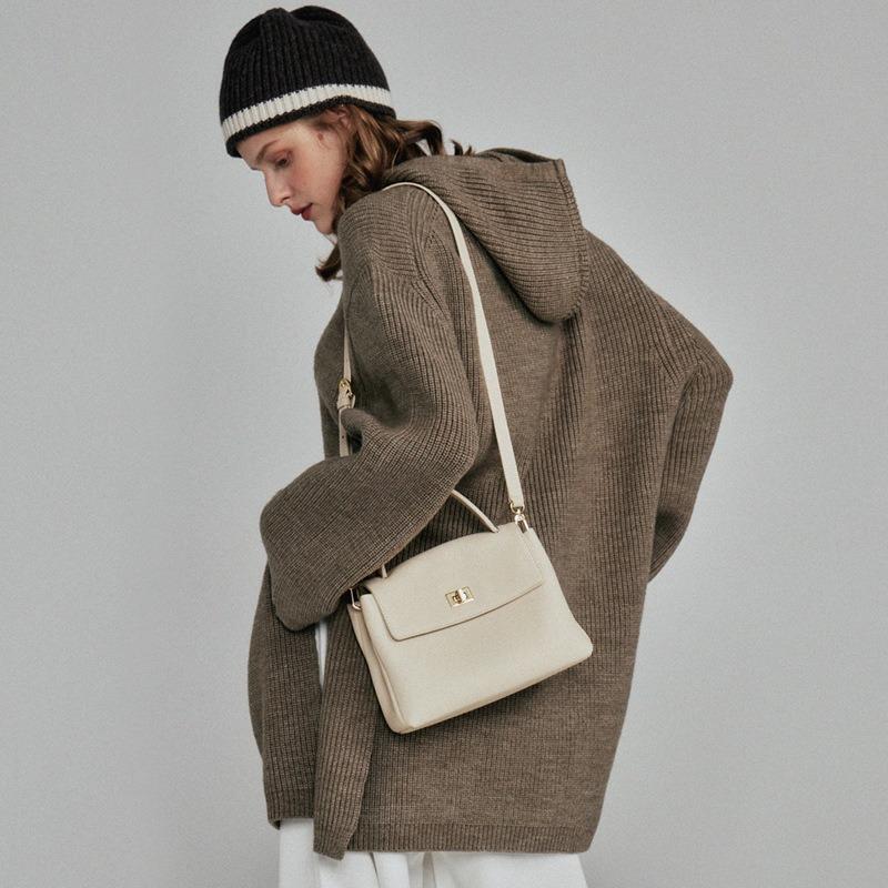 Fashion Small Square Bag Women's Top Layer Cowhide Spring/summer Shoulder Cross Bag Genuine Leather