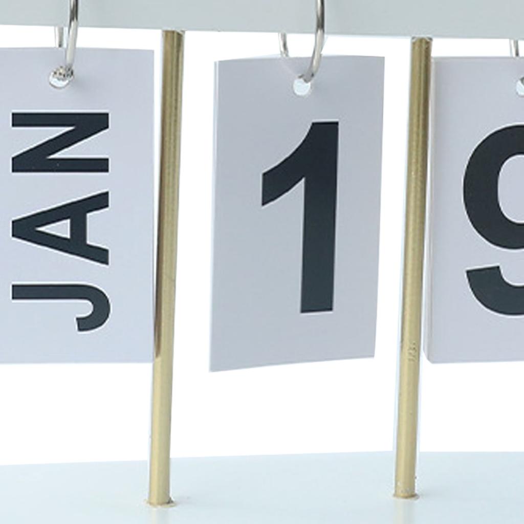 Perpetual Flip Calendar Wooden Standing Desk Flip Calendar Exquisite Daily Flip Calendar for Home
