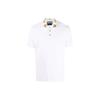VERSACE JEANS COUTURE Men Logo Printed Collar Short Sleeve Polo Shirt White 72GAGT05-CJ01T-003