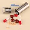 Small Keychain Pills Holder Small Watertight Stainless Steel Case For Organizing Camping Gear And Emergency Tool