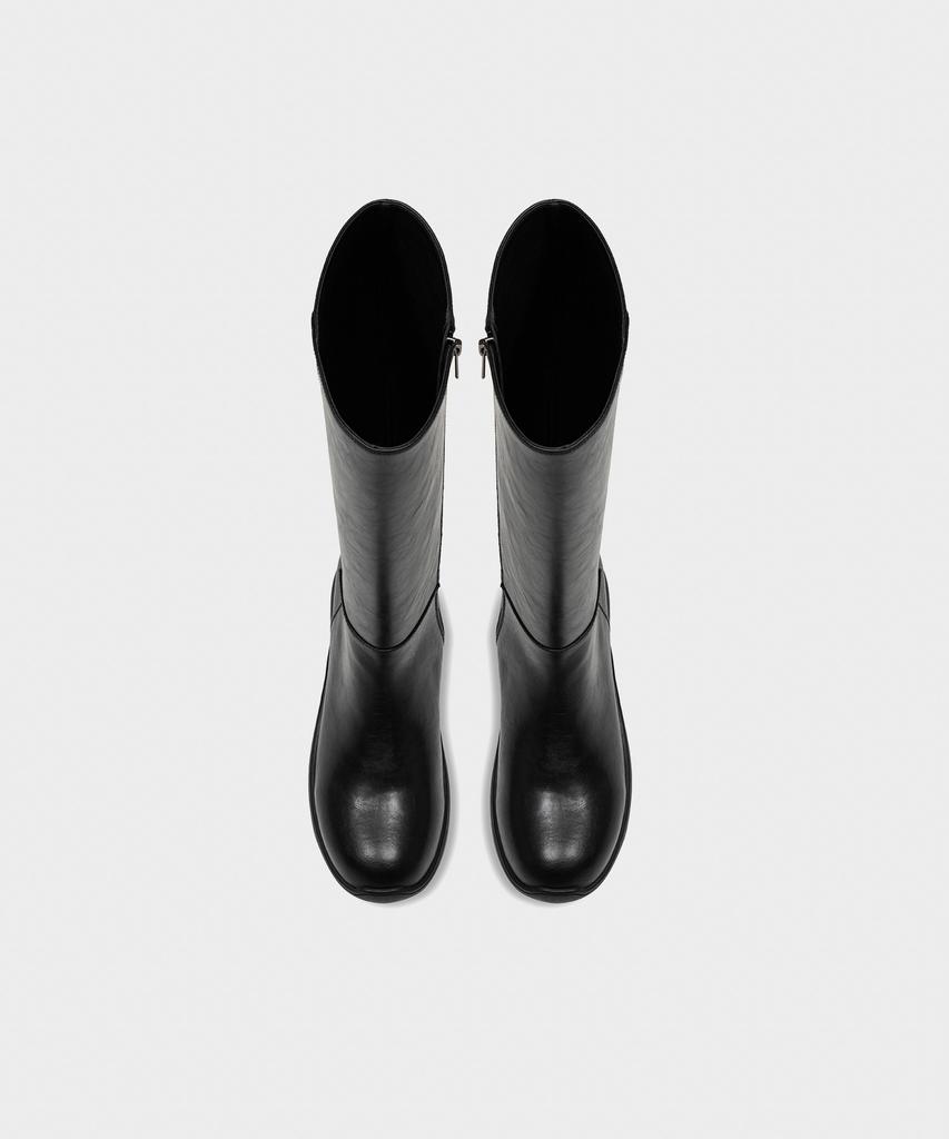 Khiho Clean Mold Long Boots Black