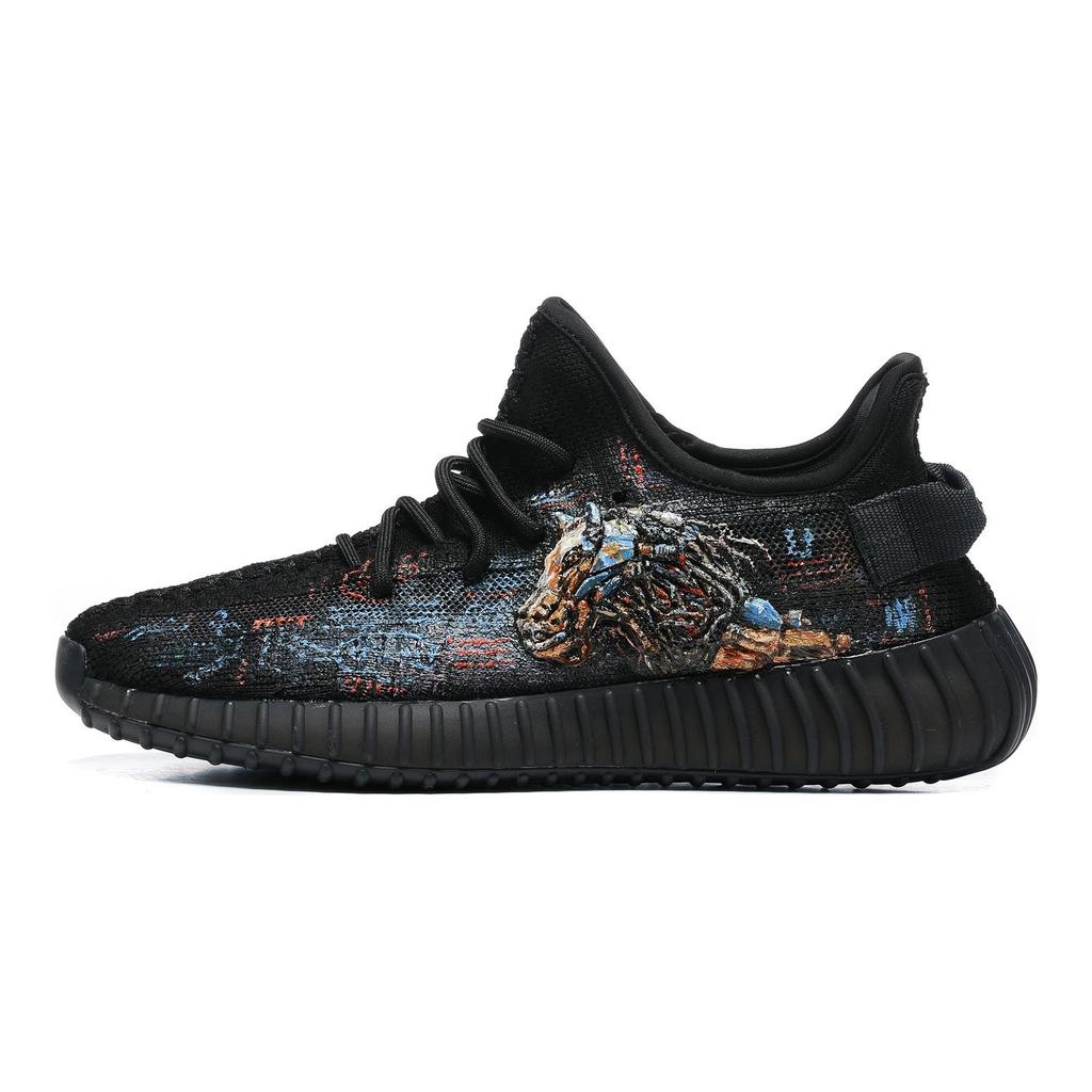 Adidas Originals Yeezy Boost 350 V2 Textile, TPU Cushioning Breathable Low top Casual Shoes Unisex Black HQ4540(Team54-)