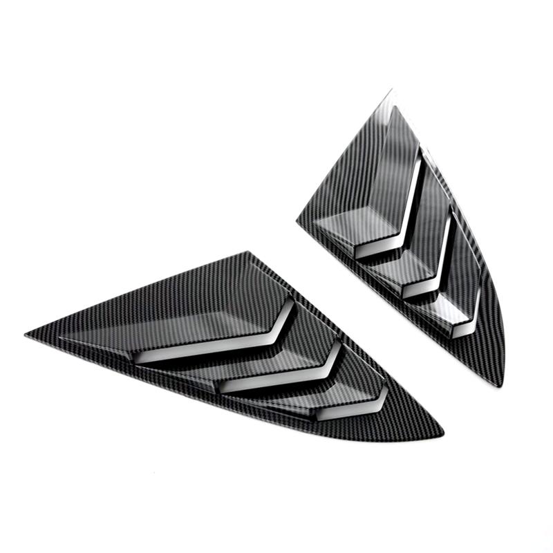 For Changan UNIV UNI-V 2024 Car Rear Spoiler Wing Side Window Triangle Trim Cover Trim Replacement Accessories - ABS Carbon