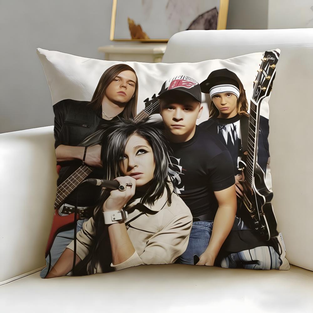 Classic Band Tokio Hotel Cushion Cover Soft EasyWash Pillow Case Versatile for Couch Bed Travel and Office